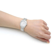  Shop Authentic Gucci G Frame Quartz Diamonds Silver Dial Silver Steel Strap Watch For Women - YA142504 - Luxxuri
