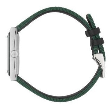  Shop Authentic Gucci G-Frame Mother of Pearl Dial Two Tone Nylon Strap Watch For Women - YA147404 - Luxxuri