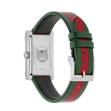  Shop Authentic Gucci G Frame Quartz Green & Red Mother of Pearl Dial Multicolor Leather Strap Watch For Women - YA147408 - Luxxuri