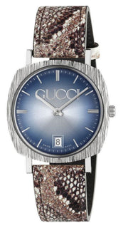  Shop Authentic Gucci Grip Vintage Silver Stainless Steel Quartz Unisex Watch 35mm - YA152401 - Luxxuri