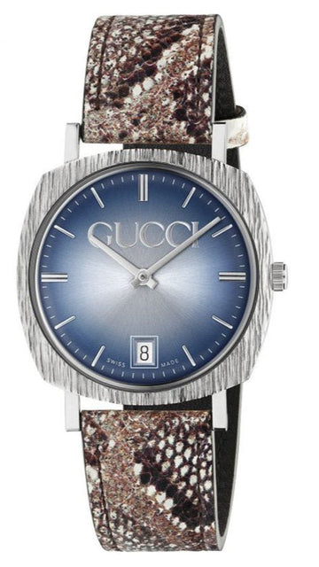  Shop Authentic Gucci Grip Vintage Silver Stainless Steel Quartz Unisex Watch 35mm - YA152401 - Luxxuri