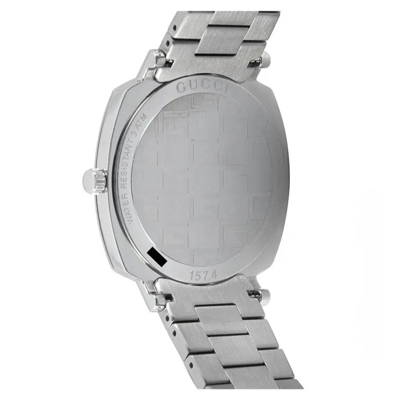  Shop Authentic Gucci Grip Quartz Silver Dial Silver Steel Strap Watch For Men - YA157501 - Luxxuri