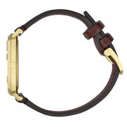  Shop Authentic Gucci Grip Yellow Gold Dial Maroon Leather Strap Unisex Watch - YA157411 - Luxxuri