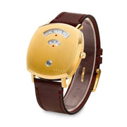  Shop Authentic Gucci Grip Quartz Yellow Gold Dial Maroon Leather Strap Watch For Women - YA157405 - Luxxuri