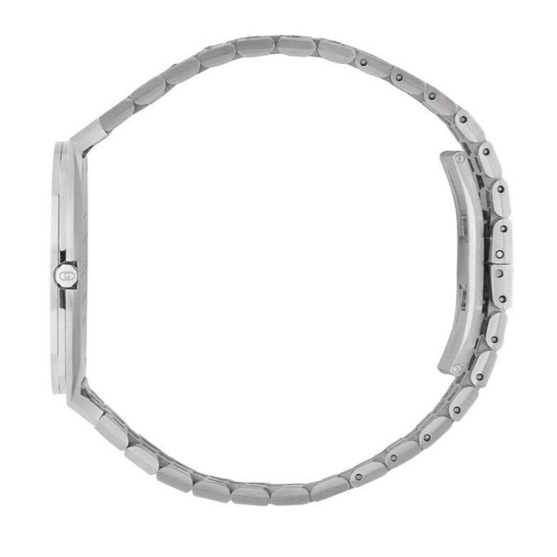  Shop Authentic Gucci 25H Quartz Silver Dial Silver Steel Strap Watch For Women - YA163402 - Luxxuri