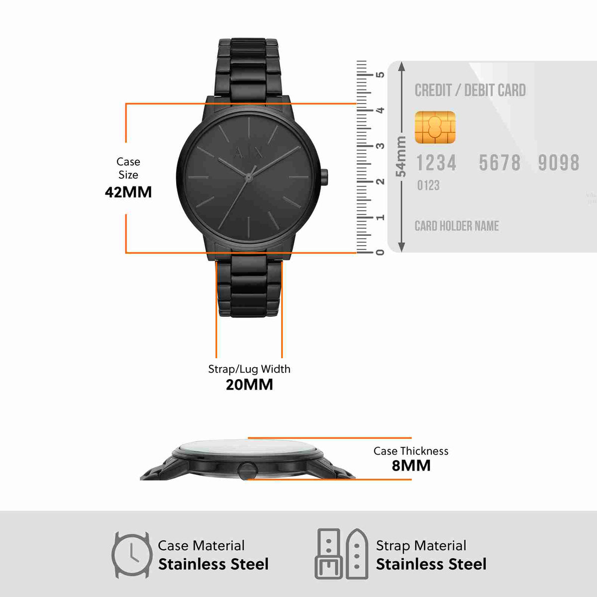  Shop Authentic Armani Exchange Cayde Analog Black Dial Black Steel Strap Watch For Men - AX2701 - Luxxuri