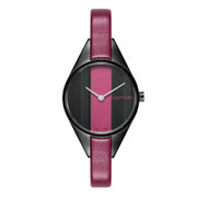  Shop Authentic Calvin Klein Rebel Red Black Dial Red Leather Strap Watch for Women - K8P237U1 - Luxxuri
