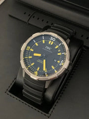  Shop Authentic IWC Aquatimer Automatic 2000 Black Dial Black Rubber Strap Watch for Men - IW358001 - Luxxuri