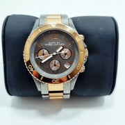  Shop Authentic Marc Jacobs Marc Chronograph Grey Dial Two Tone Steel Strap Watch for Men - MBM3157 - Luxxuri