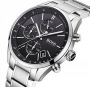 Shop Authentic Hugo Boss Grand Prix Black Dial Silver Steel Strap Watch for Men - 1513477 - Luxxuri