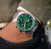  Shop Authentic Hugo Boss Pioneer Green Dial Silver Steel Strap Watch for Men - 1513868 - Luxxuri