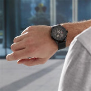  Shop Authentic Tommy Hilfiger Spencer Skeleton Black Dial Black Mesh Bracelet Watch for Men - 1791644 - Luxxuri