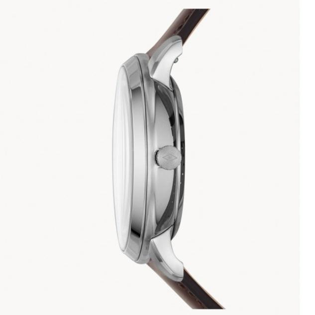  Shop Authentic Fossil Neutra Automatic Skeleton White Dial Brown Leather Strap Watch for Men - ME3184 - Luxxuri