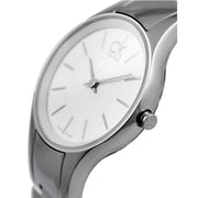  Shop Authentic Calvin Klein Simplicity White Dial Silver Steel Strap Watch for Women - K4323126 - Luxxuri