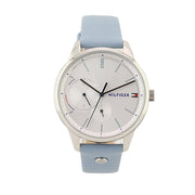  Shop Authentic Tommy Hilfiger Brooke Silver Dial Blue Leather Strap Watch for Women - 1782023 - Luxxuri