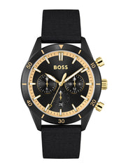  Shop Authentic Hugo Boss Santiago Black Dial Black Nylon Strap Watch for Men - 1513935 - Luxxuri