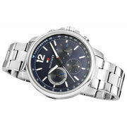  Shop Authentic Tommy Hilfiger London Chronograph Quartz Blue Dial Silver Steel Strap Watch for Men - 1791534 - Luxxuri