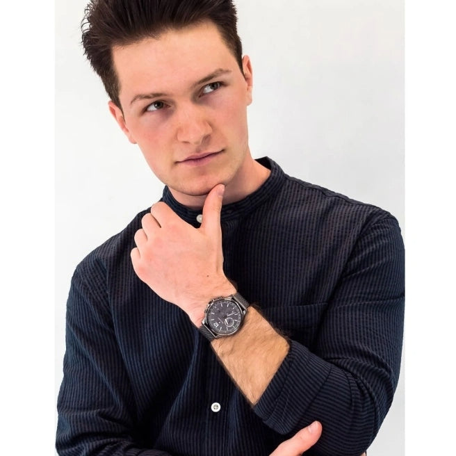  Shop Authentic Tommy Hilfiger London Chronograph Grey Dial Grey Mesh Bracelet Watch for Men - 1791530 - Luxxuri