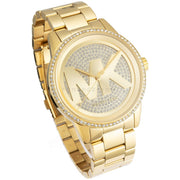  Shop Authentic Michael Kors Ritz Pave Crystals Gold Dial Gold Steel Strap Watch for Women - MK6862 - Luxxuri