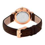  Shop Authentic Daniel Wellington Classy Bristol White Dial Brown Leather Strap Watch For Women - DW00100062 - Luxxuri