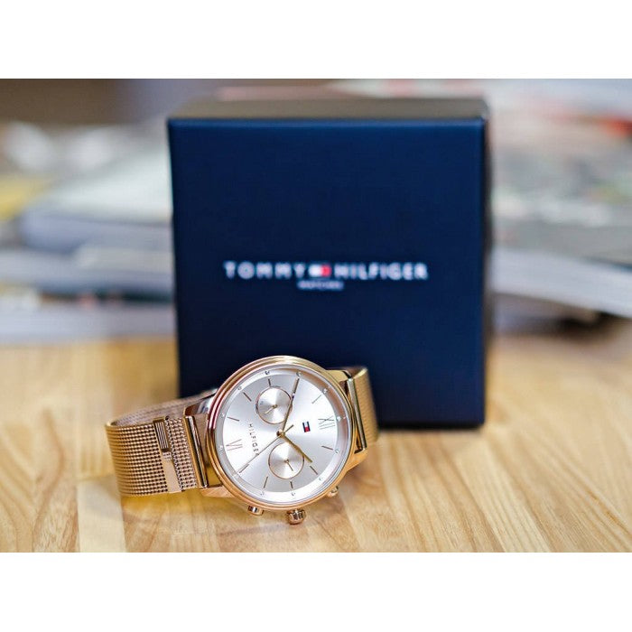  Shop Authentic Tommy Hilfiger Blake Quartz Gold Dial Gold Mesh Bracelet Watch for Women - 1782303 - Luxxuri