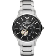  Shop Authentic Emporio Armani Meccanico Automatic Black Dial Silver Steel Strap Watch For Men - AR60055 - Luxxuri