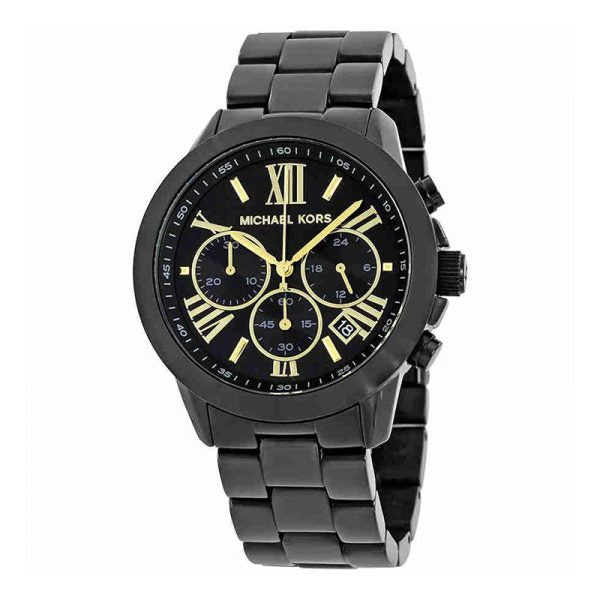  Shop Authentic Michael Kors Brecken Chronograph Black Dial Black Steel Strap Watch for Women - MK6302 - Luxxuri