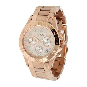  Shop Authentic Marc Jacobs Rock Chronograph Rose Gold Dial Rose Gold Steel Strap Watch for Women - MBM3156 - Luxxuri