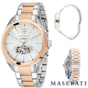  Shop Authentic Maserati Traguardo Automatic White Dial Two Tone Steel Strap Watch For Men - R8823112001 - Luxxuri