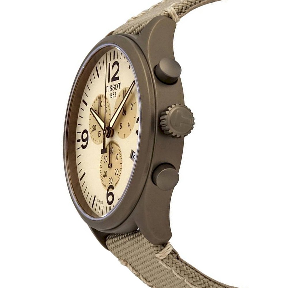  Shop Authentic Tissot Chrono XL Beige Diag Beige NATO Strap Watch For Men - T116.617.37.267.01 - Luxxuri