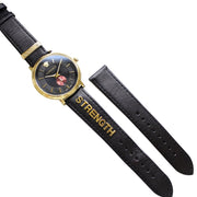  Shop Authentic Versace V-Circle Manifesto Edition Black Dial Black Leather Strap Watch for Men - VBQ050017 - Luxxuri