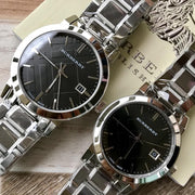  Shop Authentic Burberry The City Black Dial Silver Stainless Steel Strap Watch for Women - BU9001 - Luxxuri