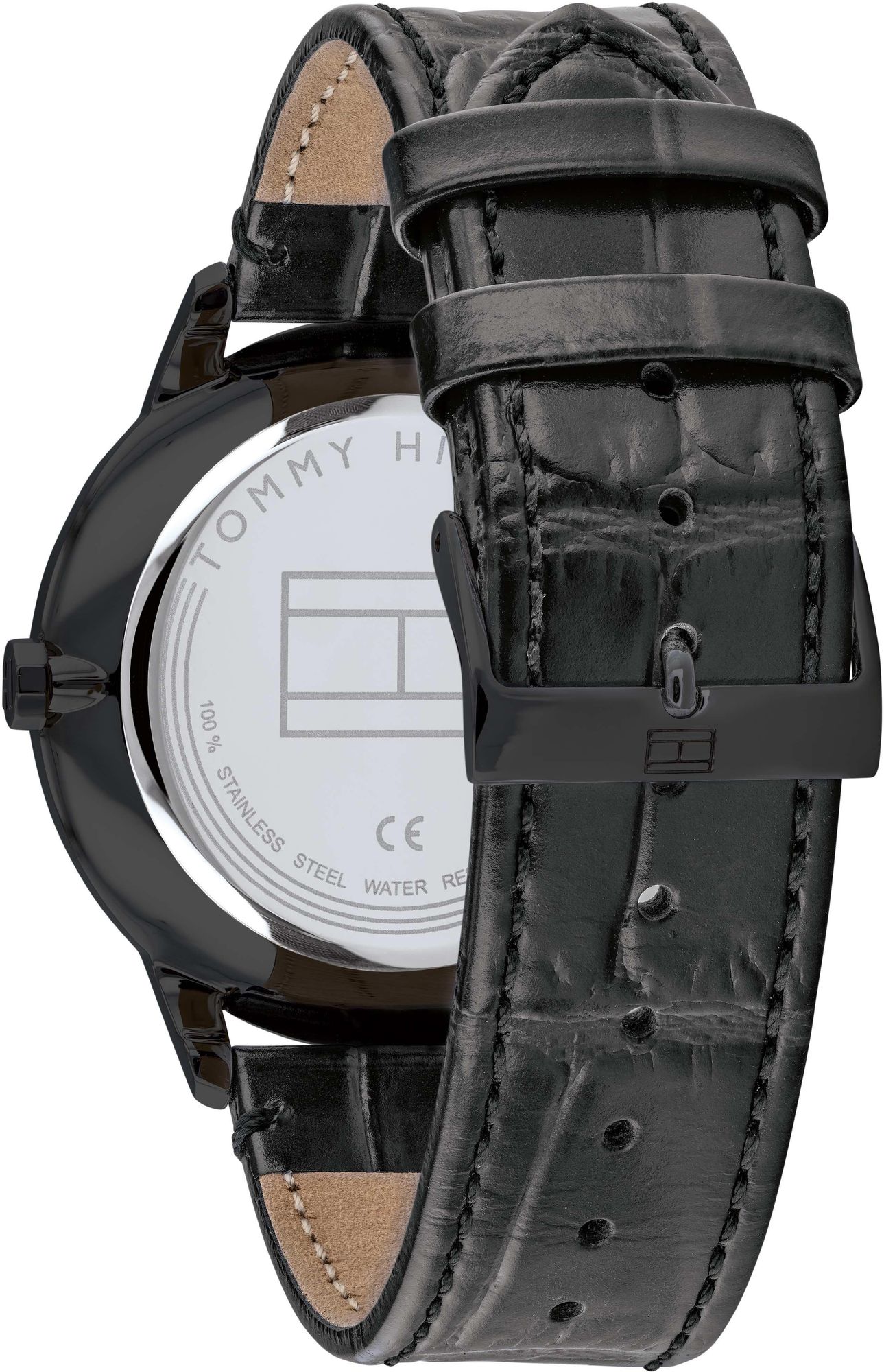  Shop Authentic Tommy Hilfiger Brad Chronograph Quartz Grey Dial Grey Leather Strap Watch For Men - 1710388 - Luxxuri