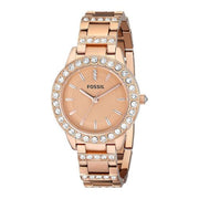  Shop Authentic Fossil Jesse Crystal Rose Gold Dial Rose Gold Steel Strap Watch for Women - ES3020 - Luxxuri