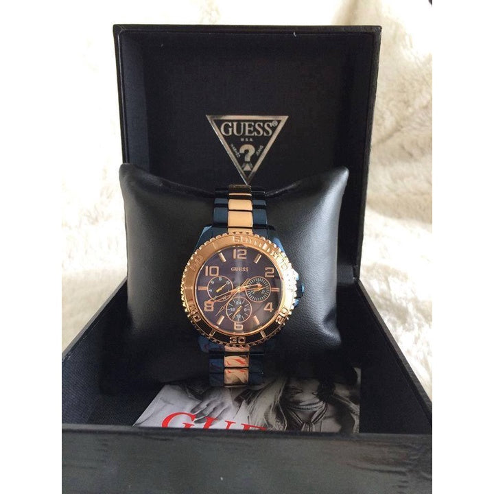  Shop Authentic Guess BFF Multifunction Blue Dial Two Tone Steel Strap Watch for Women - W0231L6 - Luxxuri