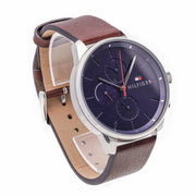  Shop Authentic Tommy Hilfiger Chase Chronograph Grey Dial Brown Leather Strap Watch For Men - 1791487 - Luxxuri