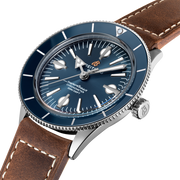  Shop Authentic Breitling Superocean Heritage '57 Blue Dial Brown Leather Strap Watch for Men - A10370161C1X1 - Luxxuri