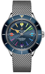  Shop Authentic Breitling Superocean Heritage '57 Special Edition II Blue Dial Silver Mesh Bracelet Watch for Men - A103702A1C1A1 - Luxxuri
