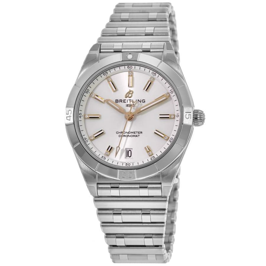  Shop Authentic Breitling Chronomat Automatic 36 White Dial Silver Steel Strap Watch for Women - A10380101A2A1 - Luxxuri