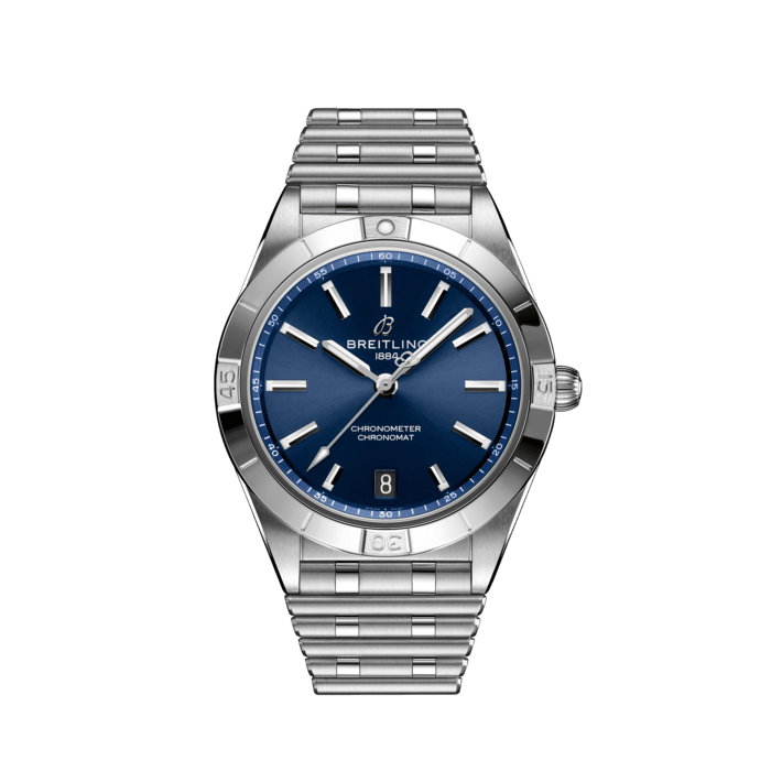 Shop Authentic Breitling Chronomat Automatic 36 Blue Dial Silver Steel Strap Watch for Women - A10380101C1A1 - Luxxuri