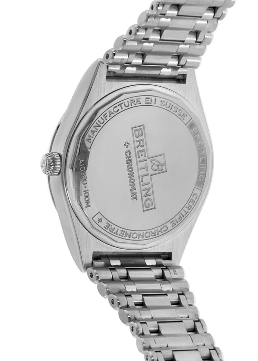  Shop Authentic Breitling Chronomat Automatic 36 Blue Dial Silver Steel Strap Watch for Women - A10380101C1A1 - Luxxuri