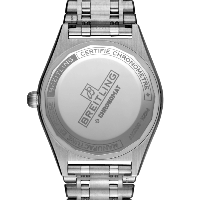  Shop Authentic Breitling Chronomat Automatic 36 Green Dial Silver Steel Strap Watch for Women - A10380101L1A1 - Luxxuri