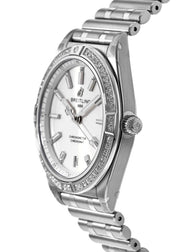  Shop Authentic Breitling Chronomat Automatic 36 Diamonds White Dial Silver Steel Strap Watch for Women - A10380591A1A1 - Luxxuri