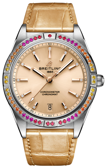  Shop Authentic Breitling Chronomat Automatic 36 South Sea Brown Dial Brown Leather Strap Watch for Women - A10380611A1P1 - Luxxuri