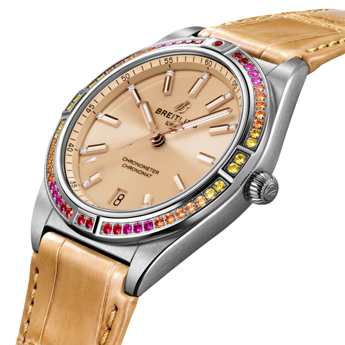  Shop Authentic Breitling Chronomat Automatic 36 South Sea Brown Dial Brown Leather Strap Watch for Women - A10380611A1P1 - Luxxuri