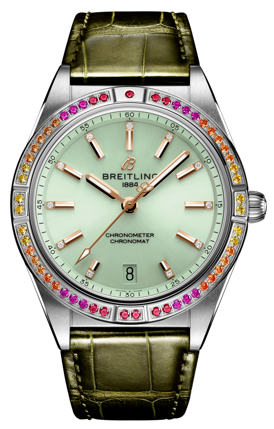  Shop Authentic Breitling Chronomat Automatic 36 South Sea Green Dial Green Leather Strap Watch for Women - A10380611L1P1 - Luxxuri