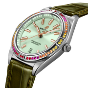  Shop Authentic Breitling Chronomat Automatic 36 South Sea Green Dial Green Leather Strap Watch for Women - A10380611L1P1 - Luxxuri
