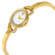  Shop Authentic Movado Rondiro Mother of Pearl Dial Gold Steel Strap Watch For Women - 0606889 - Luxxuri