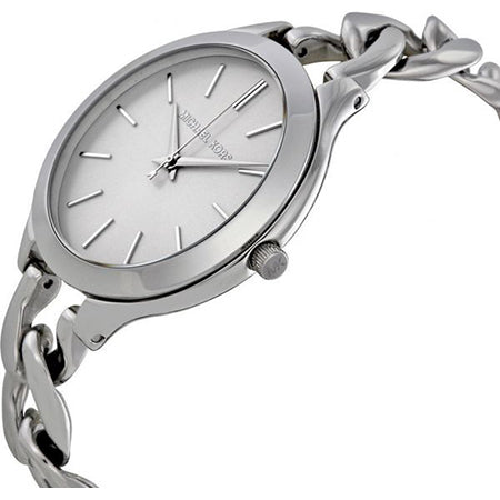  Shop Authentic Michael Kors Slim Runway Silver Dial Silver Steel Strap Watch for Women - MK3279 - Luxxuri