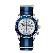  Shop Authentic Breitling Superocean Heritage Chronograph 44 Ocean Conservancy Silver Dial Two Tone NATO Strap Watch for Men - A133131A1G1W1 - Luxxuri